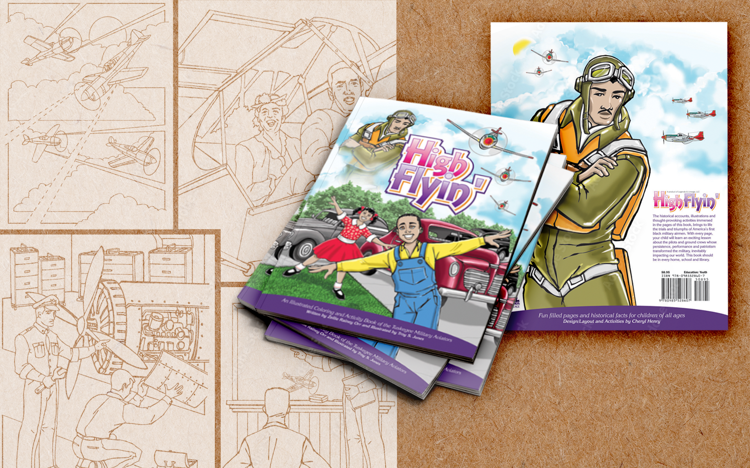 High Flyin, coloring and activity book on the Tuskegee Airmen